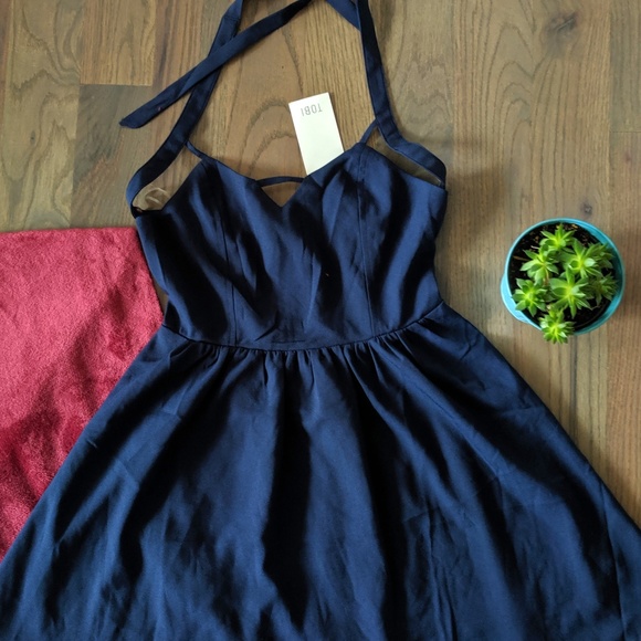 Tobi Dresses & Skirts - NWT Tobi Navy Halter Dress